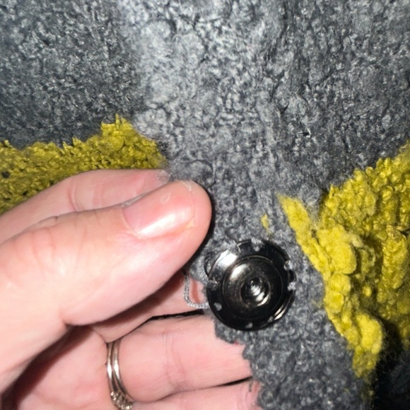 Free People Large Chunky Knit Cardigan - Yellow and Gray - new or like new - Picture 6 of 10